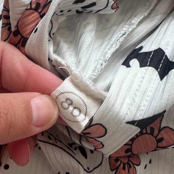 hooded bodysuit size 80 (12 months) ribbed ghosts - Picture 3 of 3